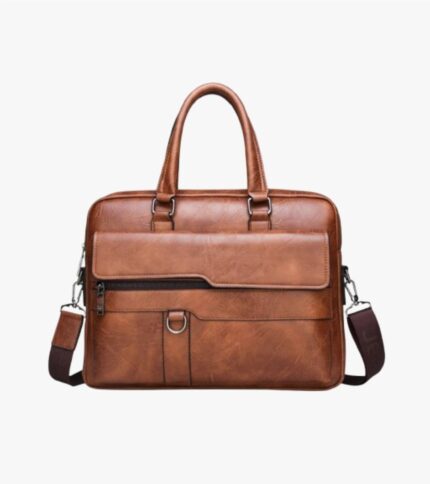 Retro Men's Leather Laptop Briefcase