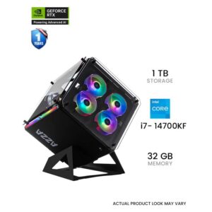 AZZA CUBE Gaming PC - GeForce RTX 5070 12GB, Intel Core i7-14700KF, 32GB RAM, 1TB SSD