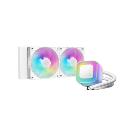 DeepCool LE240 V2 240mm ARGB AIO Liquid Cooler - White and black