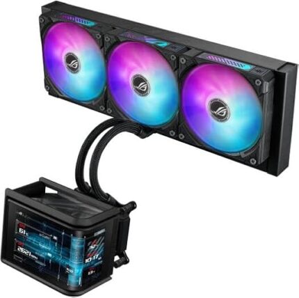 ASUS ROG RYUO IV SLC 360 ARGB AIO Cooler – 6.67" AMOLED Display, Addressable RGB, Aura Sync Compatible