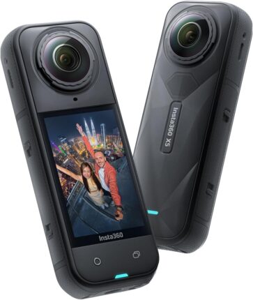 Insta360 X5 - Waterproof 8K 360° Action Camera, Leading Low Light, Invisible Selfie Stick Effect, Rugged and Replaceable Lens, 3-Hour Battery, Triple AI Chip Design, UAE Version